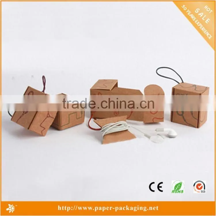 kraft cardboard wholesale earphone packaging box