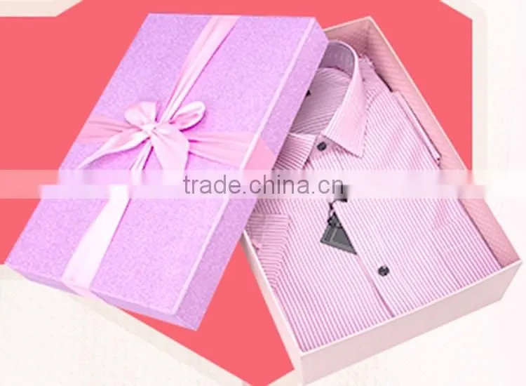 Fashion design paper gift box with lid/ribbon/bowknot elegant gift box