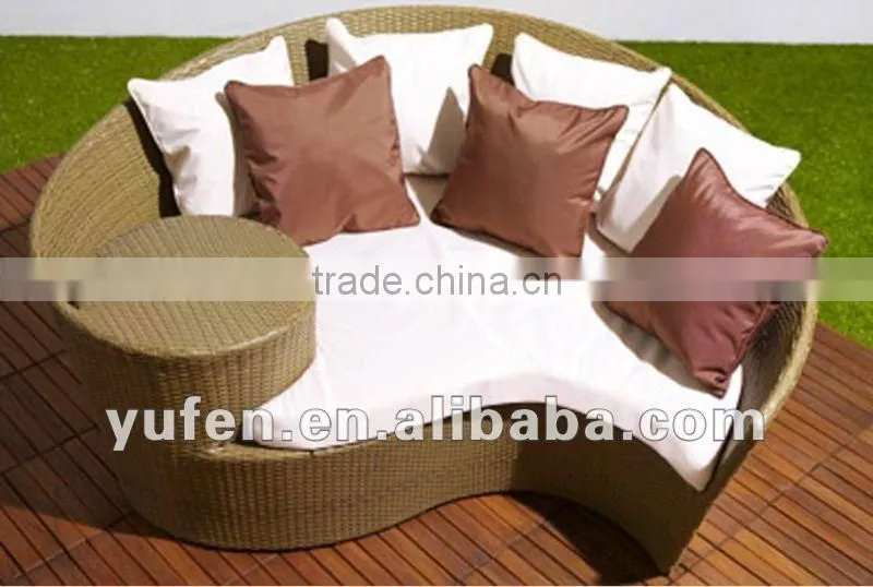 aluminium outdoor rattan day bed with canopy