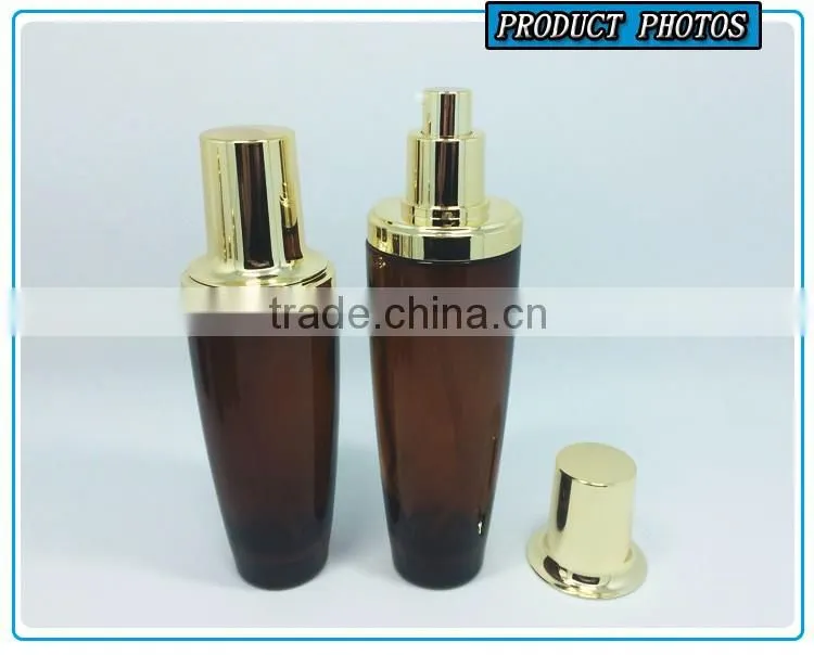 Bule colored glass cosmetic bottles and jars