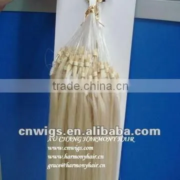 TOP REMY micro rings loop wavy hair extensions