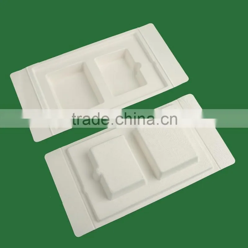 New Hot sales SGS sustainable paper pulp packaging,unbleached insert pulp moulding packaging