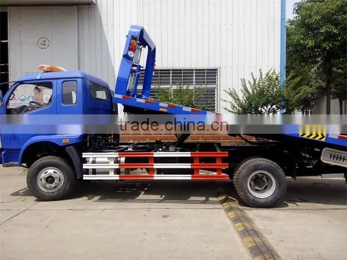blue color 4*2 Forland flatbed tow truck for sale