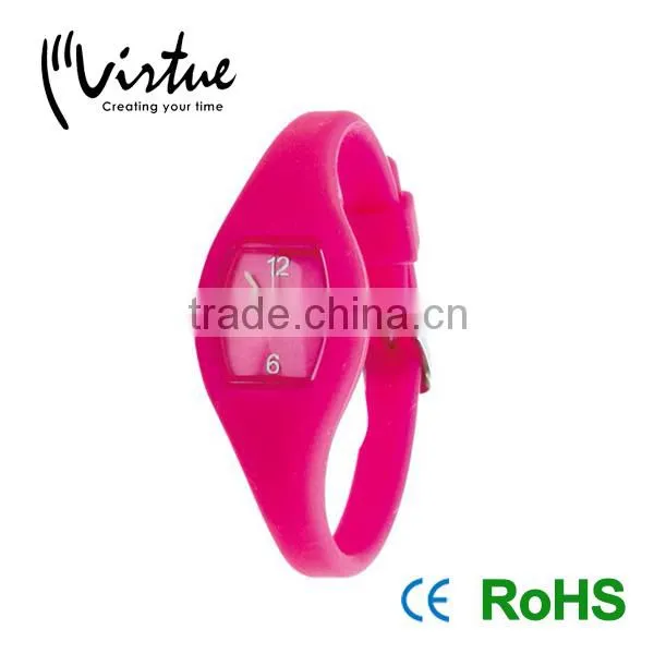 Cheap girls red silicone watch
