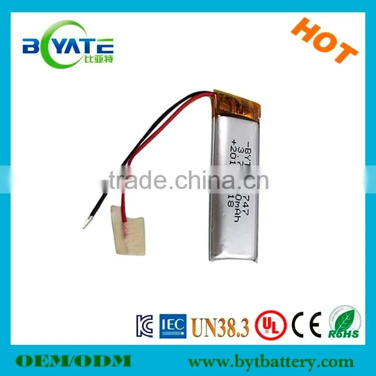 Rechargeable 3.7V Lithium Polymer Battery for Smart Bracelet