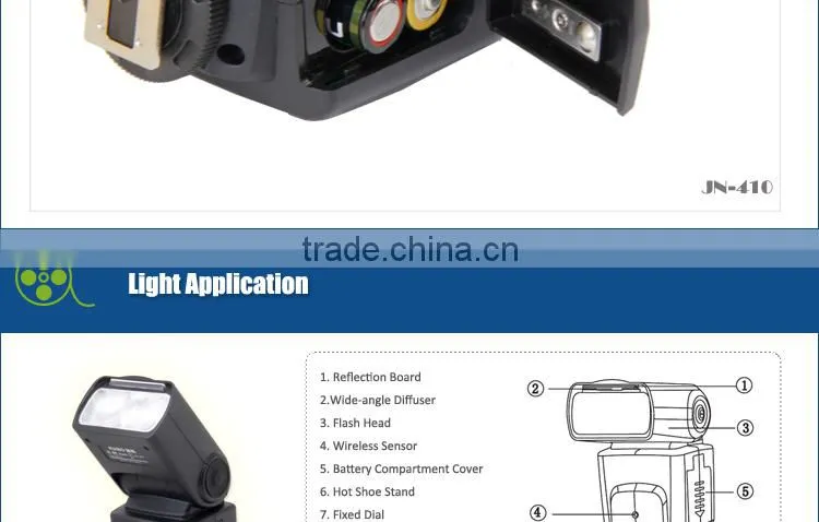 JN-410 Universal Flash Light Speedlite for Canon EOS 70D 5D Mark 1Ds Mark
