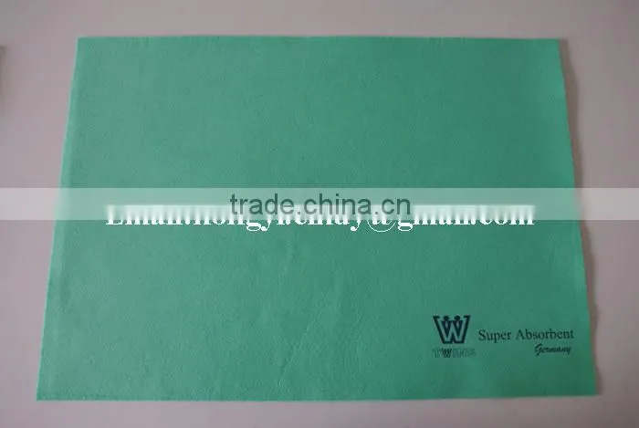Logo printed super water absorbent nonwoven fabric floor wiping cloth ( viscose/polyester)