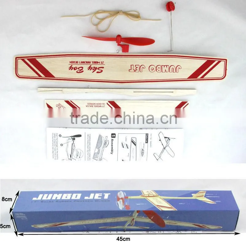 Sky Boy-Jumbo Jet 17" Balsa Rubber Powered Glider,remote flyer