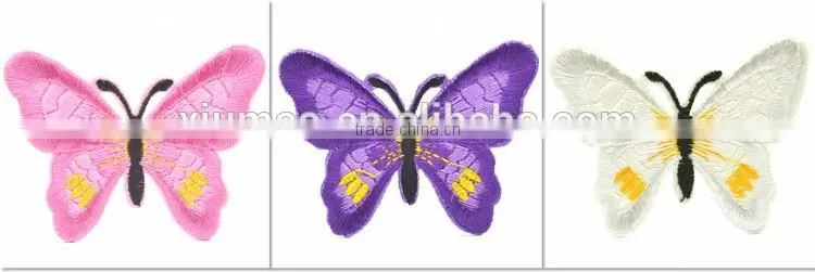 Custom butterfly iron on patches applique decoration accessories