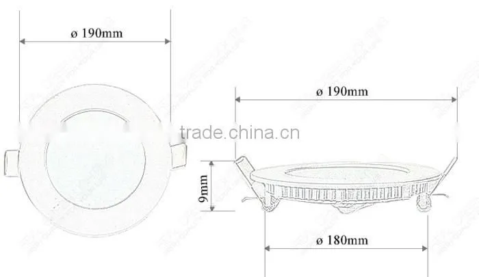 Small power 3W~18W LED Panel Light Factory
