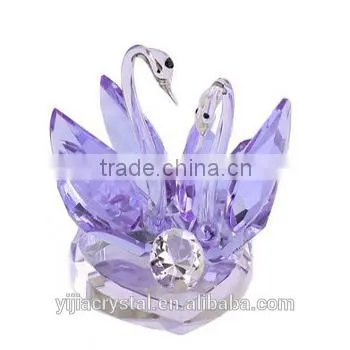 2015 new design mix colors best seller factory directly sale crystal couple swan for wedding gift