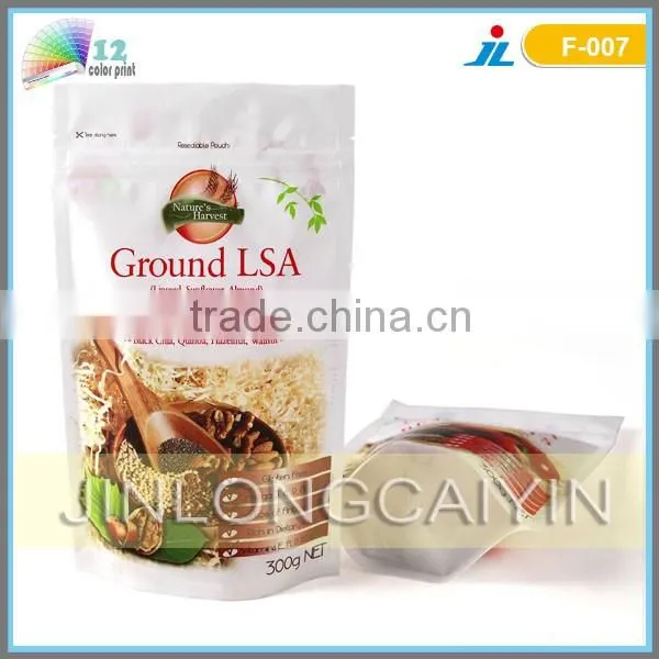 Manufacturer wholesale zipper top bag, laminated plastic food packing bag