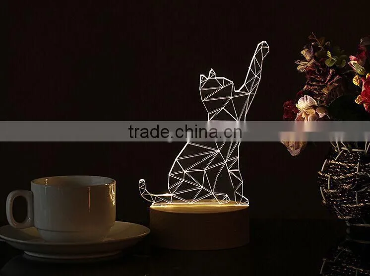 2015 New Product Custom 3D Table Night Light, Led Night Lamp