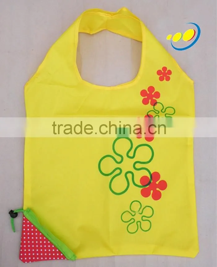 Colorful foldable nylon shopping bag strawberry bag
