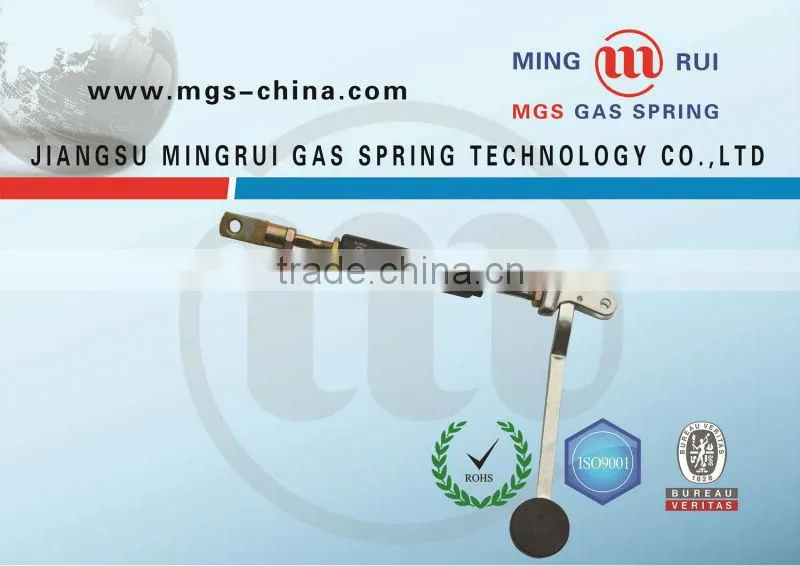 controllable gas strut for bus seat