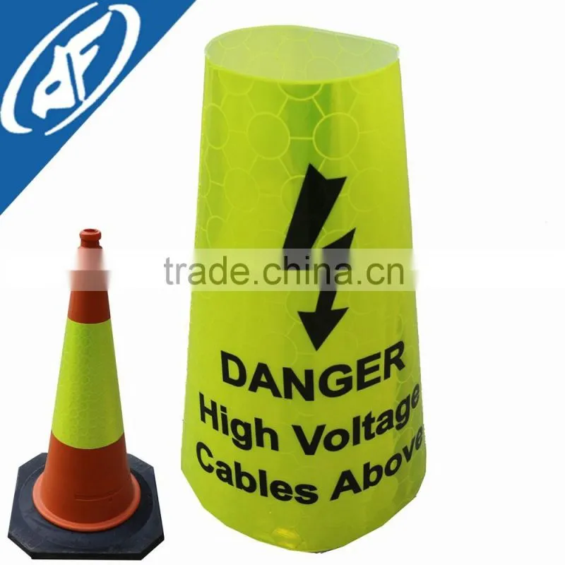 Reflective adhesive forbid pedestrian through Road sign