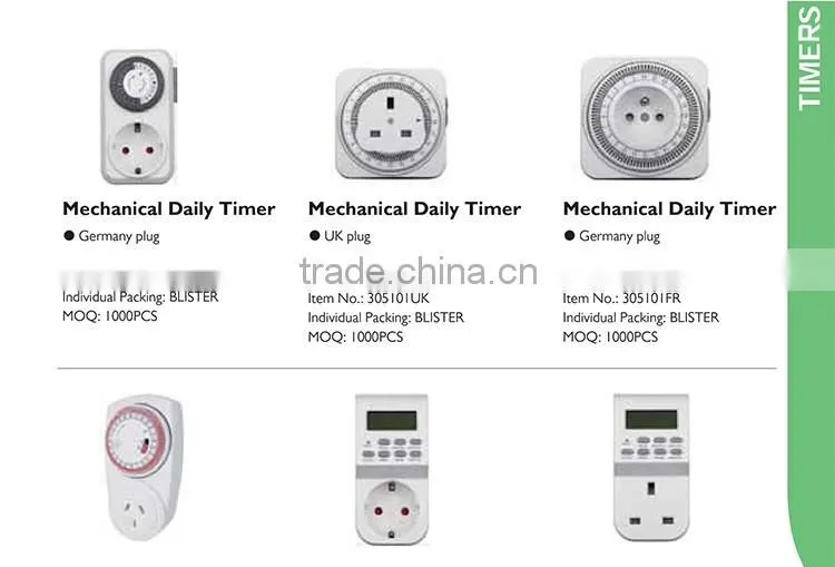 Multifunctional 7-day Weekly Programmable Grounded Digital Electronic Timer Switch