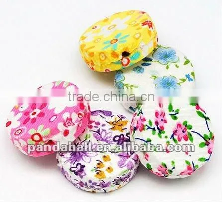 Mixed Handmade Wool Wrapped Wood Braided Beads, Big Hole Beads(CR176Y)