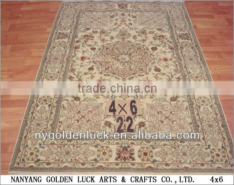 4x6ft Chinese Handknotted Wool and Silk Rugs