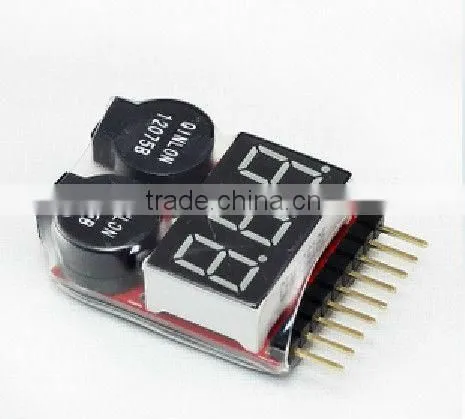 1-8s RC Lipo Battery low voltage Alarm Indicator