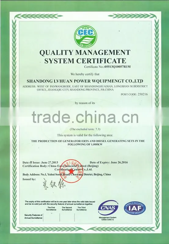 Manufacture Supply CE approved Coke Oven gas generator 500KW