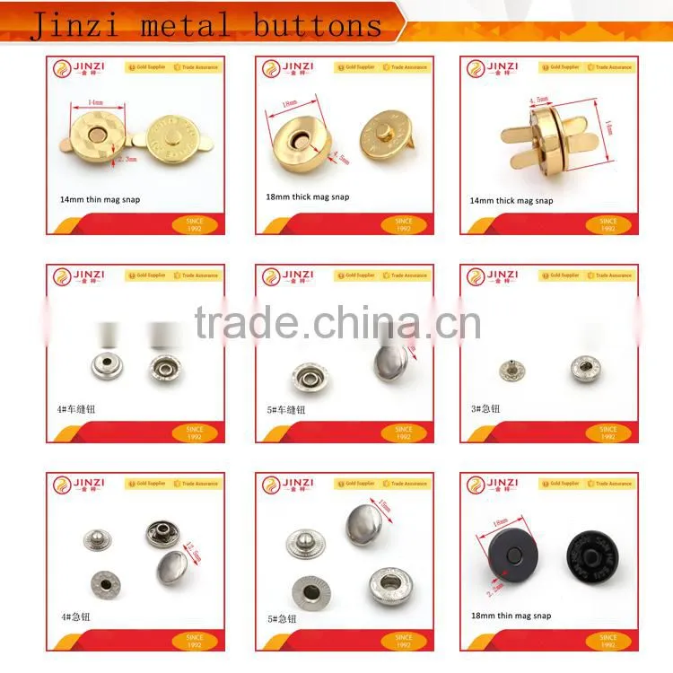 New buttons items 14mm or 18mm metal concave convex matching magnetic button