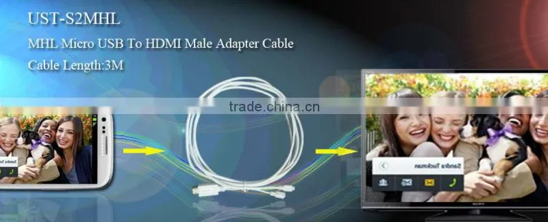 MHL Micro USB To HDMI Male Adapter Cable for S2 II i9100 Galaxy