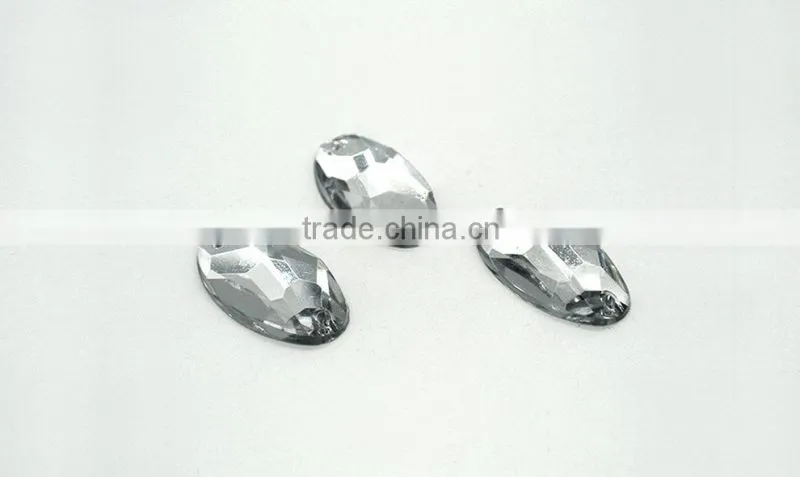 KB13 oval 16*28 cosmic flat back sew on acrylic rhinestones for fashion decoration, craft making, garment bags accessories