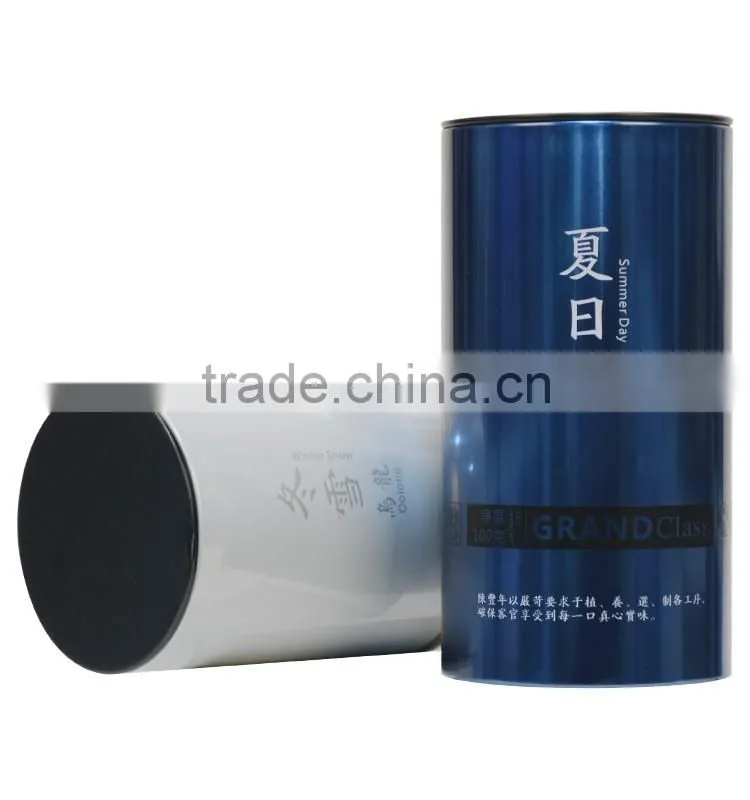 Customized printed tea tin packaging box with lid