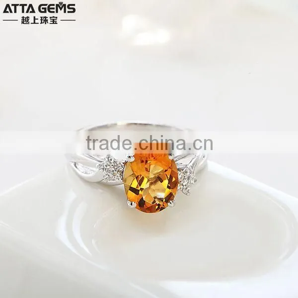 Gold gemstone ring latest style designs for women