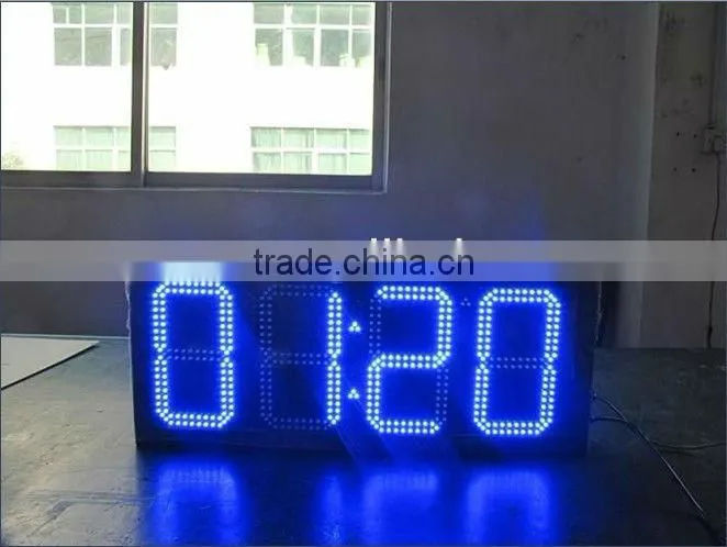 5 inches red color outdoor waterproof Led Time And Temperature Sign Board