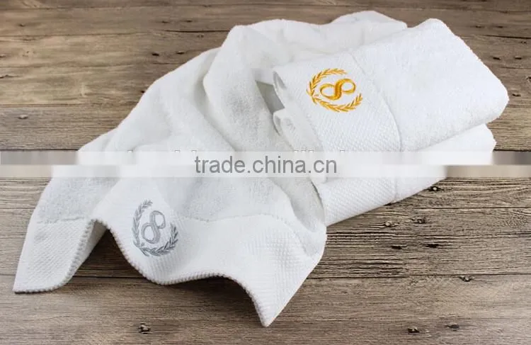 Rectangle Thickness Cotton Fabric Hotel Used White Custom Bath Mat