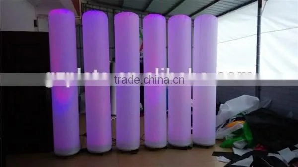 colorful advertising inflatable led tube for road decoration