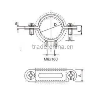 single clamps M6 with rubber
