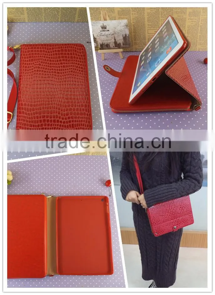 new design shoulder bags for ipad air 2 with multi-purpose slots cash ID card wholesale