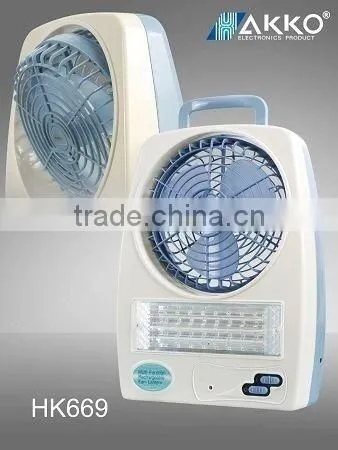 rechargeable Fan with Emergency Light