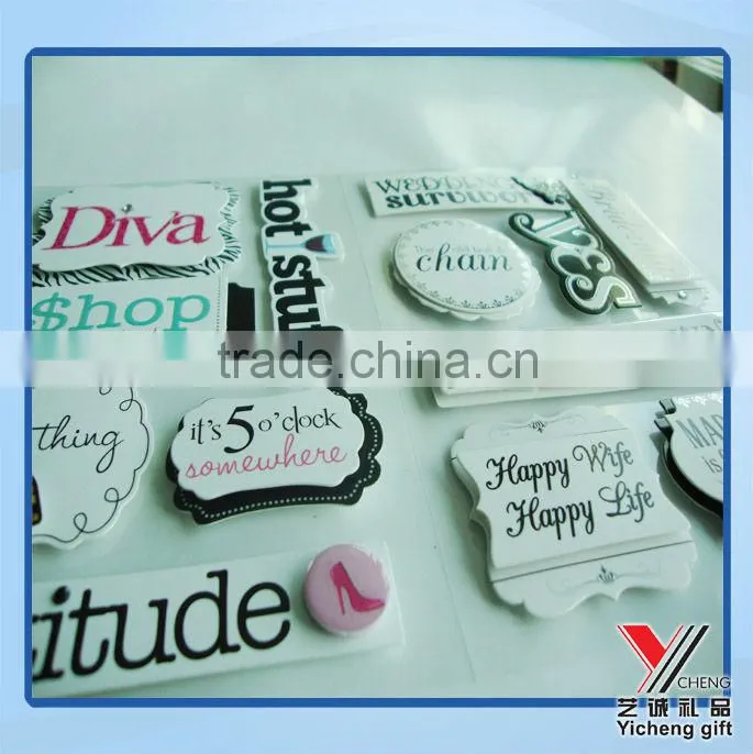handmade 3D sticker, handmade stiker, paper sticker