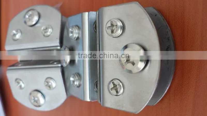 HJ-063 Hot sale 8cm semicircle single quality glass cabinet hinge /Stainless steel singleglass cabinet hinge/Quality glass hinge