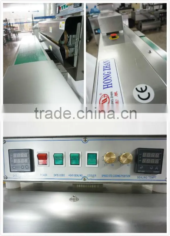 Continuous small plastic bag sealing machine with ink printing