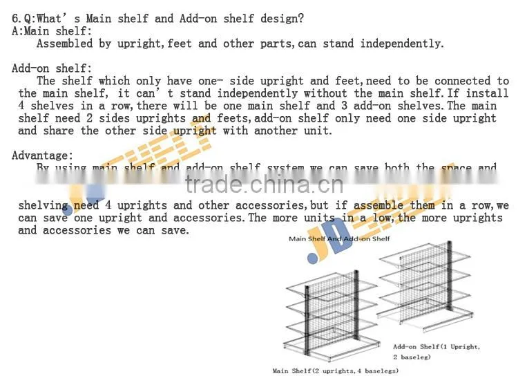 hot sale supermarket shelf rack for candy