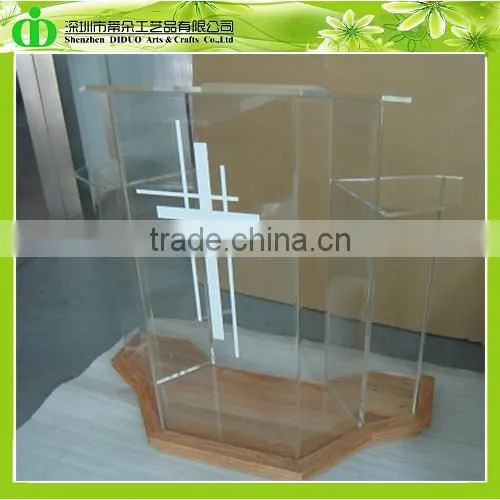 DDL-0023 ISO9001 Chinese Factory Made SGS Test Wholesale Modern Wooden Church Podium Designs