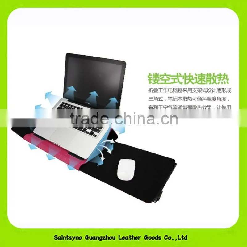15057 New style laptop PU Leather Case Cover and Flip Stand in multi-color