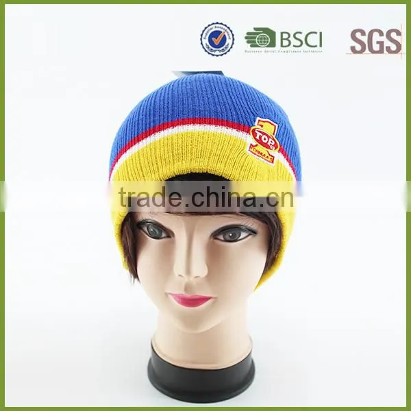 Unisex Adults Knitted Custom Acrylic Beanie