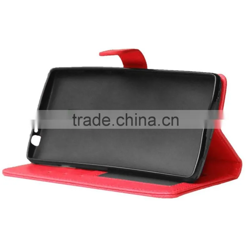 Mobile Phone PU Leather Flip Card-slot Case for OnePlus 2