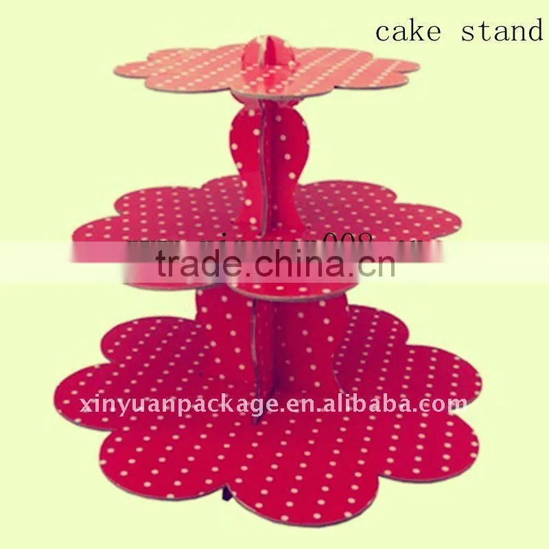 disposable cupcake stand,cardboard 3-tier cupcake stand,decorative cupcake stand