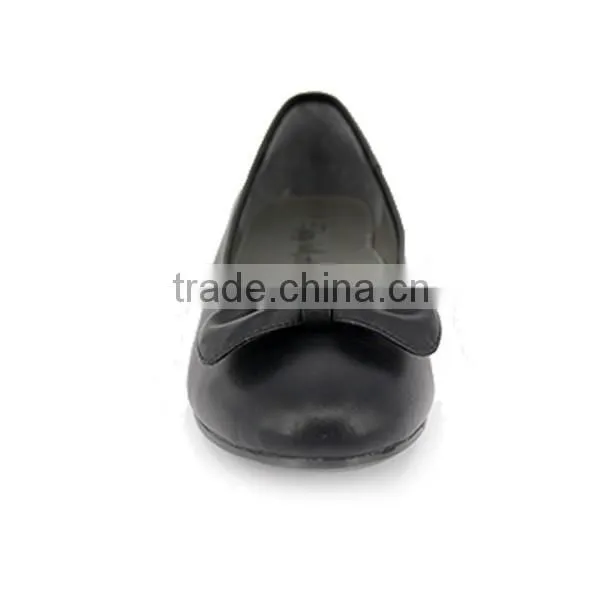 Customize Girls Gender Slip-on Student Leather Uniform School Shoes with Bowknot