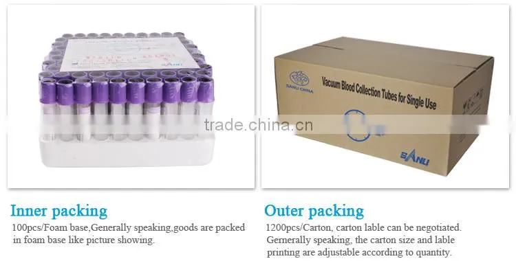 sterile custom EDTA tubes blood collection
