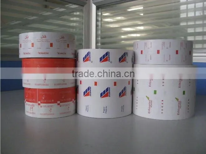 Food grade sugar packaging pe coated sachet paper in rolls