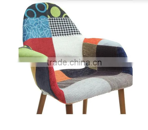 Colorful Living Room Chair Patchwork Chair with arm