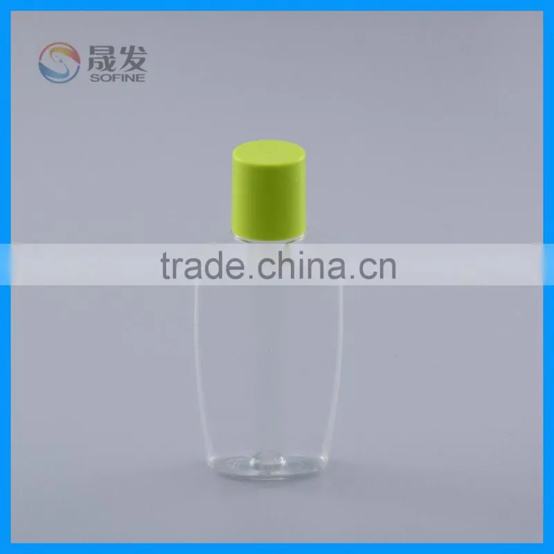 Green cap transparent glass bottle plastic body pet lotion bottle